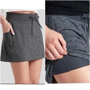 Athleta Gray Skorts with Elastic Waistband
